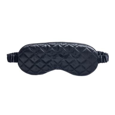 Blissy Diamond Quilted Silk Sleep Mask · Black