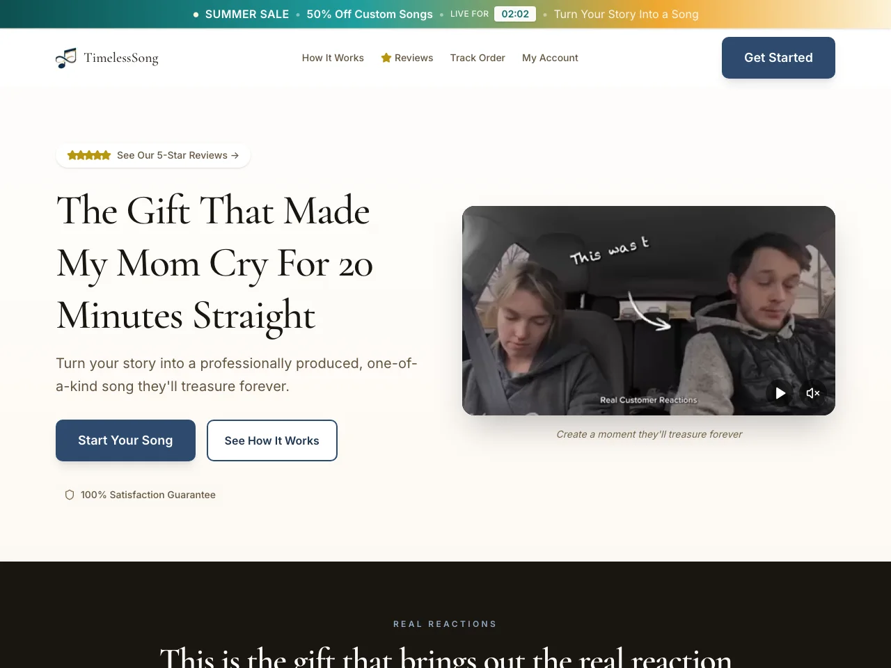 TimelessSong website screenshot